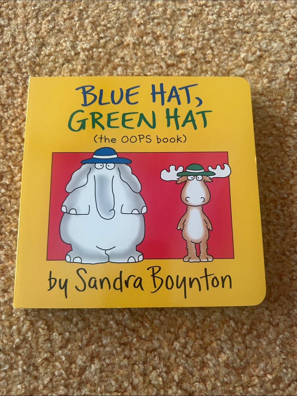 Kohl's Yellow Cover "Blue Hat, Green Hat" Board Book